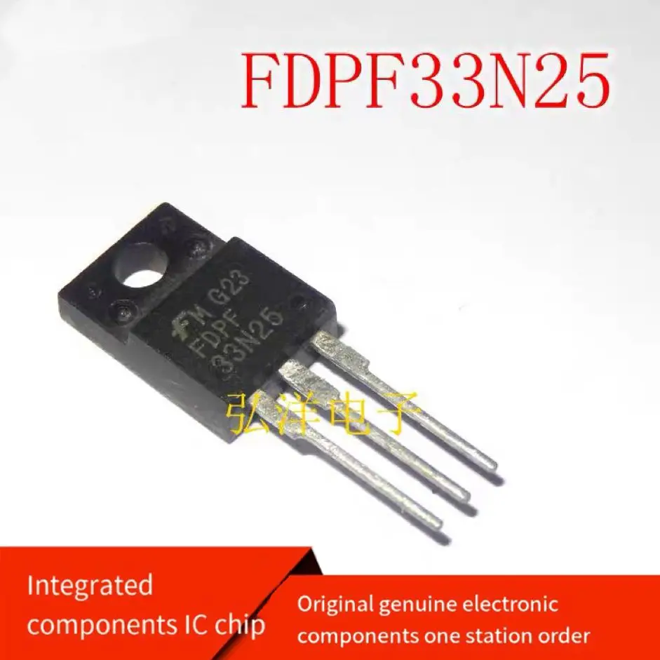 Transistor do efeito de campo, tiro direto, FDPF33N25, FDPF33N25T, A 220F, 250V, 33A, 5 PCes