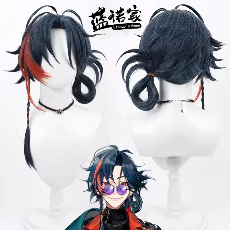NIJISANJI Virtual YouTube Vtuber Kaisei Cos Cosplay Wig Halloween Carnival Party Props Synthetic + Wig Cap