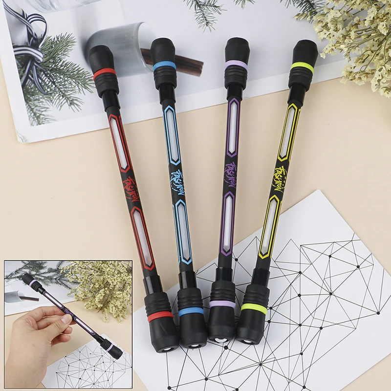 1pc Spinning Pen Creative Random Flash Rotating Gaming Gel Pens Student Gift Toy Release Pressure Comfortable Penspinning Pen