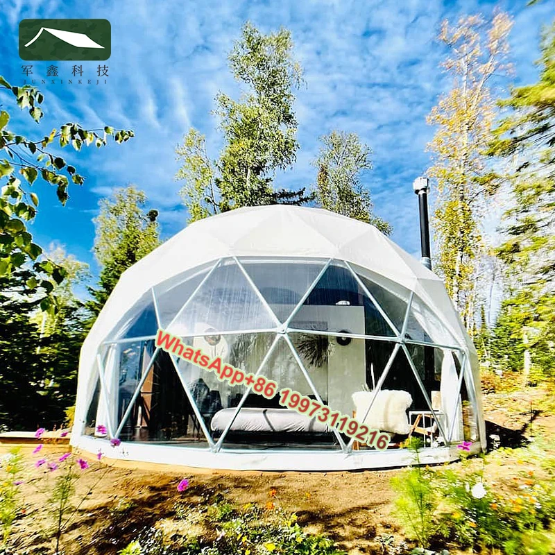 

PVC family dome tent custom logo villa for resort or hotel use