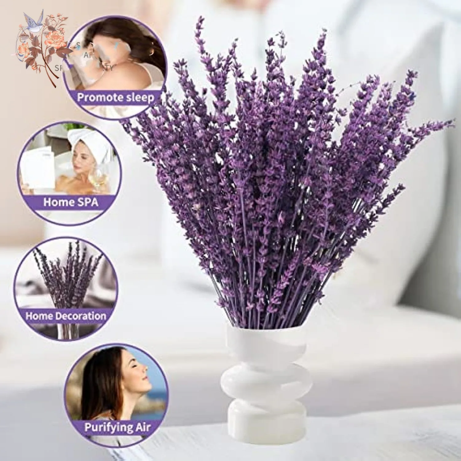 50/100g Natural Dried Lavender Flowers Bundles Weding Arrangements Boho Home Garden Table Decoration Fragrance DIY Crafts Gift