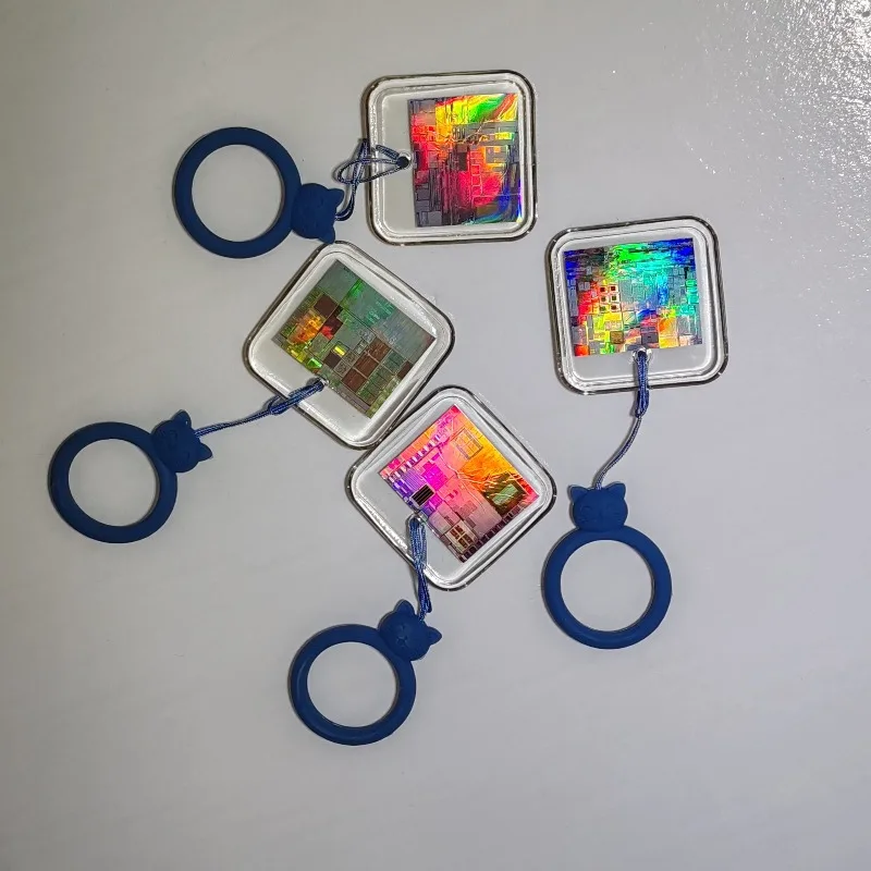 Keychain SMIC Wafer Processor Memory Chip Epoxy  AMD Research Teaching