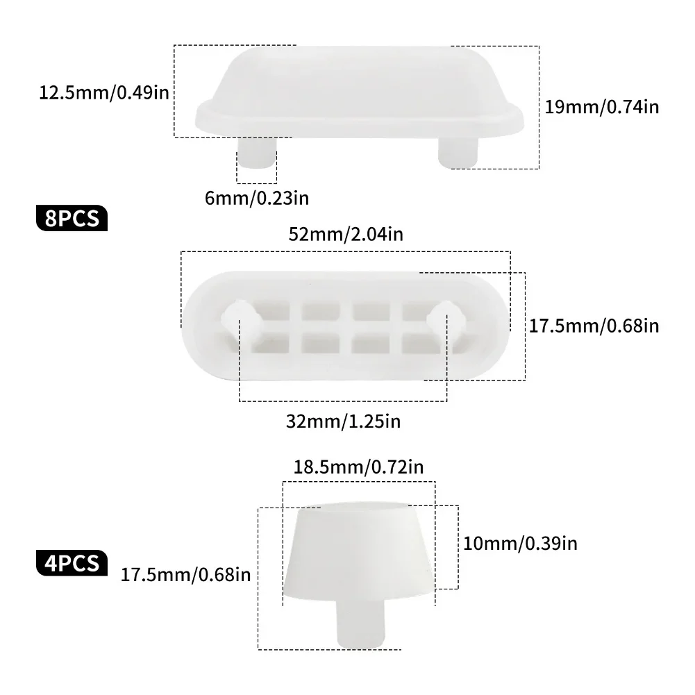 

12pcs Toilet Seat Buffers,Toilet Lid Buffers, Shock Absorbing Pads For Wooden Toilet Seat Noise Reduction,Easy=Install For Home=