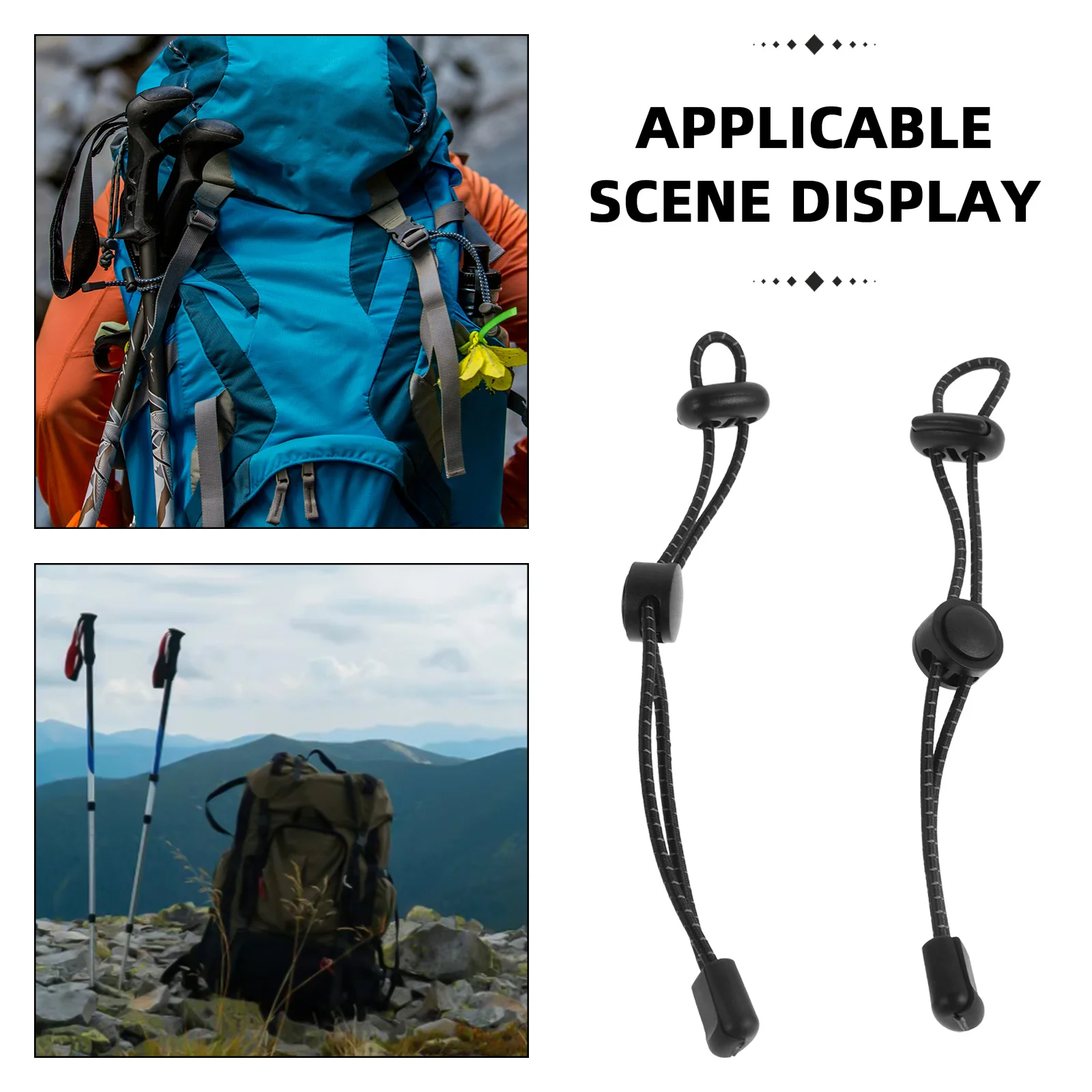 2-teiliges Wandertaschen-Seil, Kletterstock-Gurt, Trekkingstock-Halter, Rucksack, Lanyard-Sticks, Stabilisator-Gurte, Gürtel