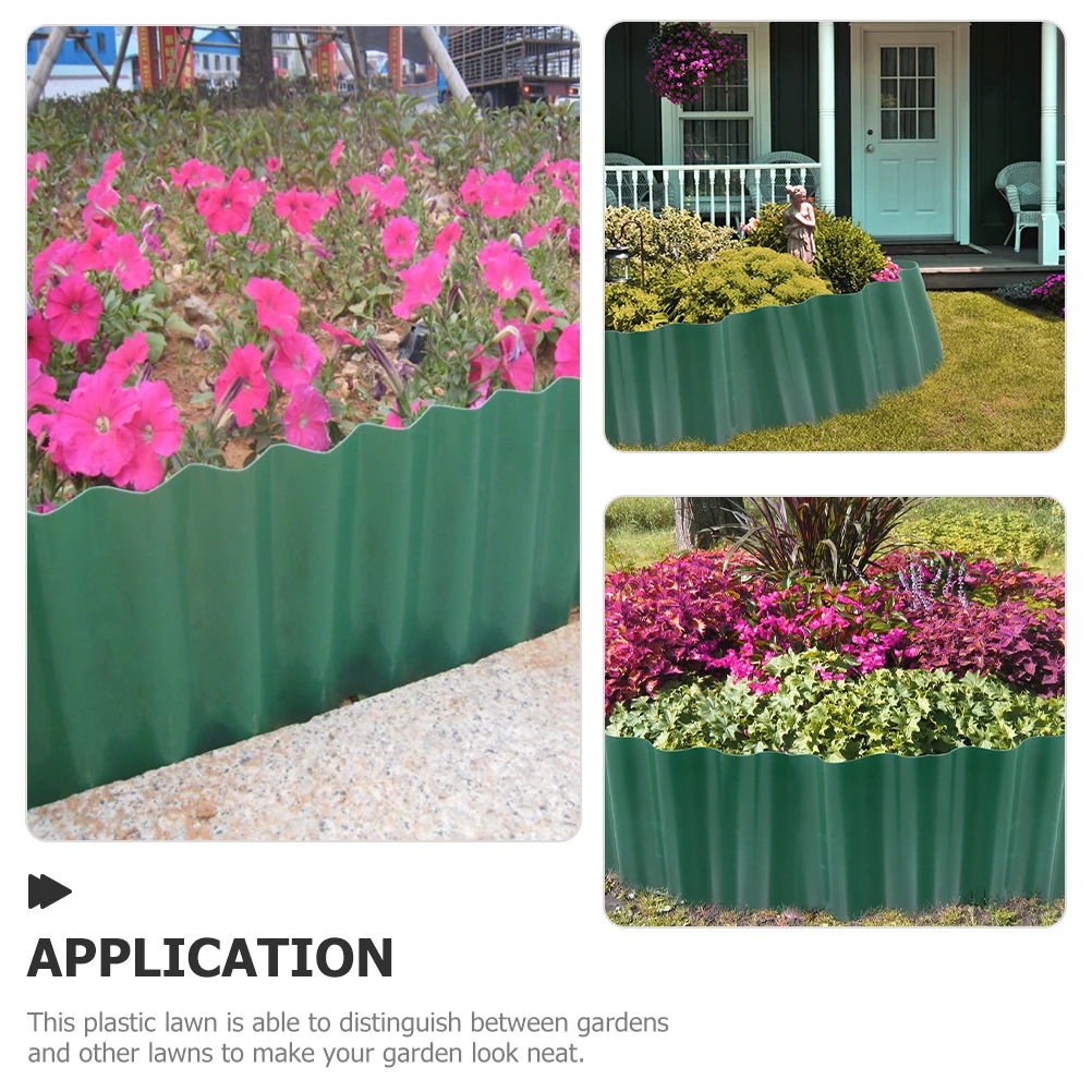 

Plastic Lawn Edging Guardrail 9Mx20CM Green Grass Decor Garden Borders Flower Bed Edge Balcony DIY Gardening Accessories Weather