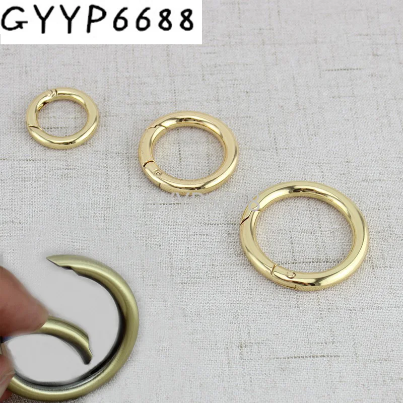 10-50-100pcs Spring O Rings bag hook Snap Clasp Clip Trigger Spring Keyring Buckle Openable Keyring Leather bags accessories