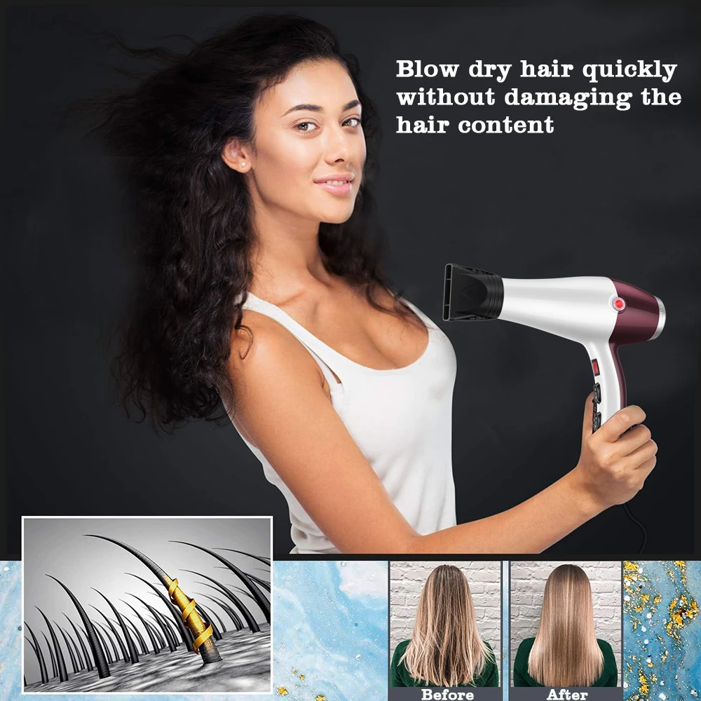 Hair Dryer Sonifer SF-9546 2000W AC Motor Blow Dryer with Cool Shot Energy Saving Design for Home Hair Care