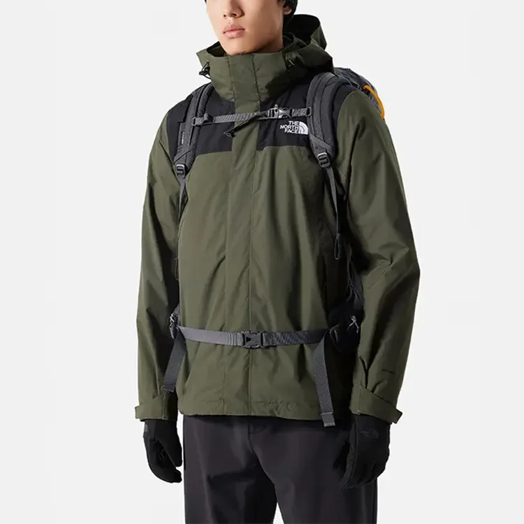 THE NORTH FACE Dryvent Splicing Sport Down Liner 3-in-1 Outdoor Hiking Warm Jacket Men's Army Green NF0A892A-21L