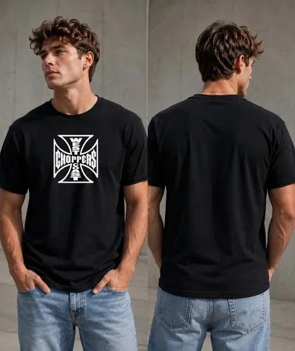 West Coast Choppers Herren T-Shirt Kurzarm Grafikdruck Hochwertiger Luxus Unisex-Stil für Männer und Frauen – Detail 3