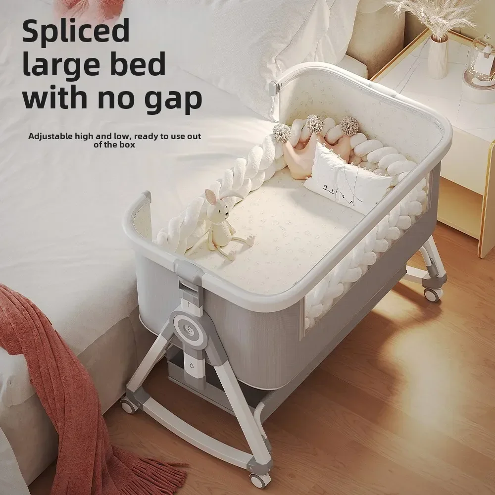 

Crib Movable Cradle Portable 2-in-1 Foldable Multifunctional