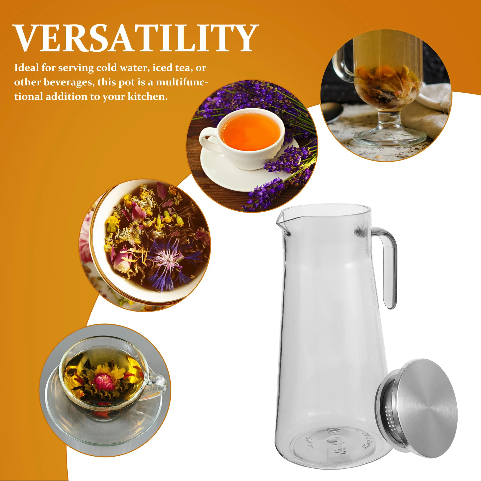 

Acrylic Beverage Dispenser 1.5L Clear Multi-Functional Pitcher Hot Cold Drinks Restaurant Bar Buffet Drink Serving Dispenser