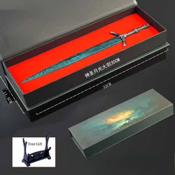 30cm Holy Moonlight Sword Gift Box Ludwig Colossal Swords Game Metal Katana Model Desktop Ornaments Crafts Toys