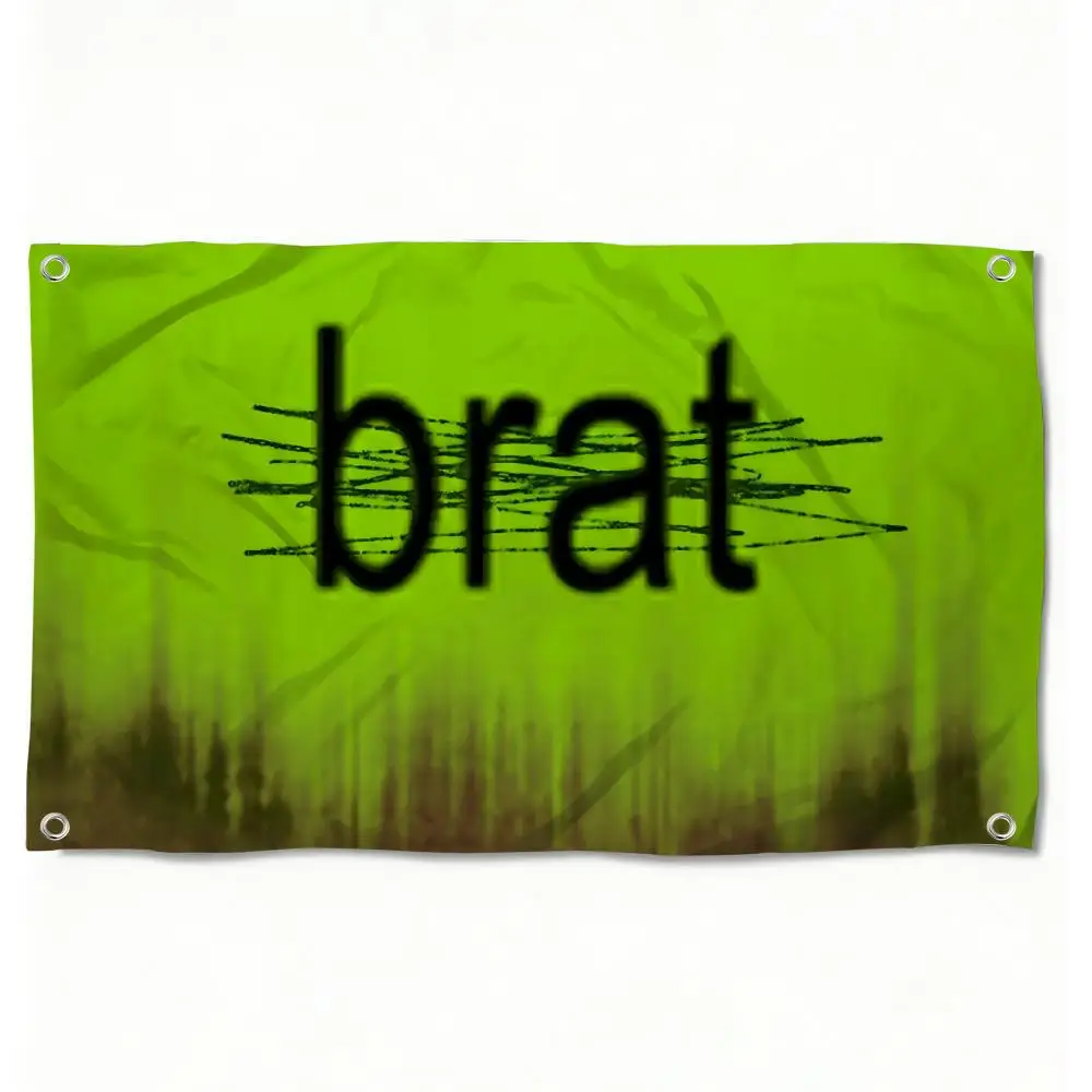 Brat Album Charli XCXS Flags Custom Camping Outdoor Garden room Bedroom Decor Party Backdrops Wall Art Family Gifts