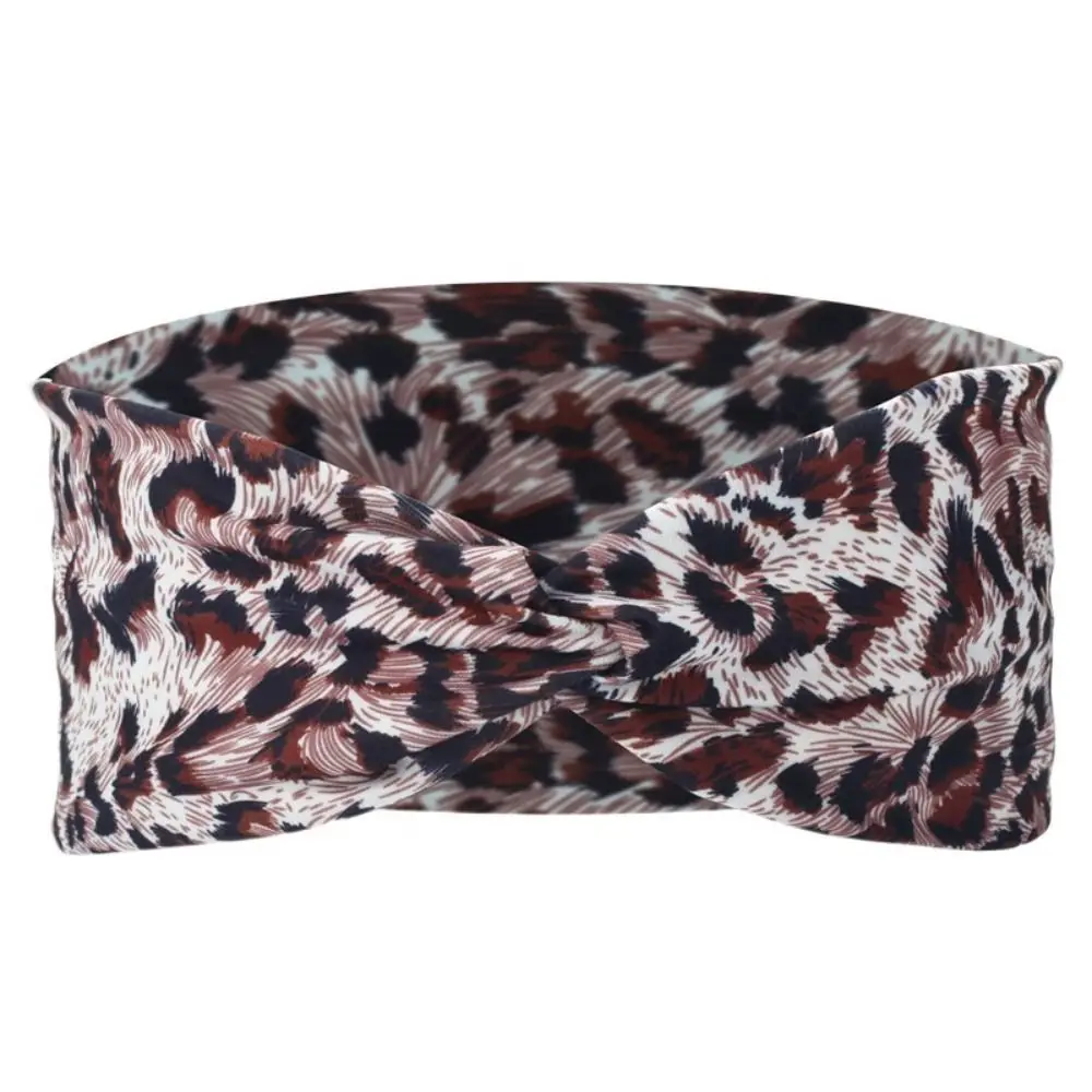 Dance Leopard Yoga Headband Elastic Currency Boho Headband Cotton Charming Hair Band Girls Ladies