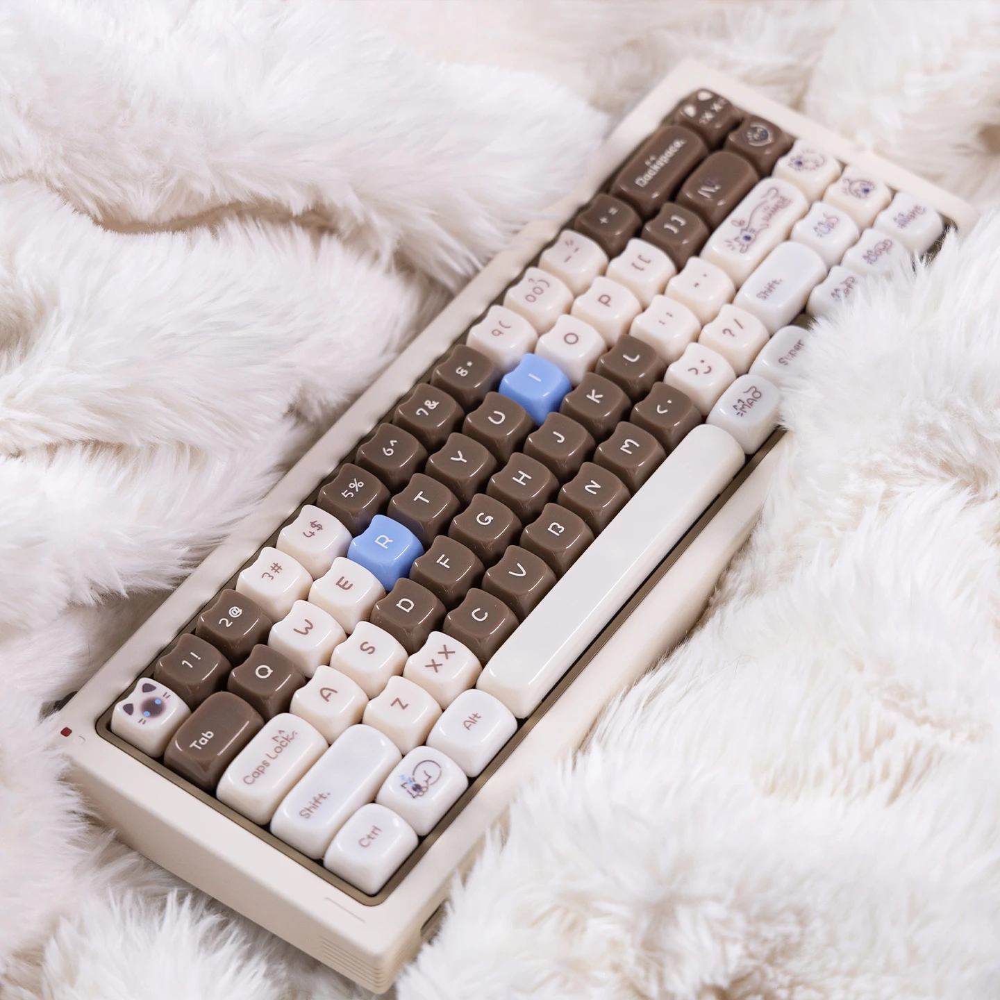 

Колпачки для клавиш с изображением кошки MOA + MAO Колпачки для клавиш MOA Cute Girls Колпачки для клавиш Cherry MX Switches Механическая клавиатура