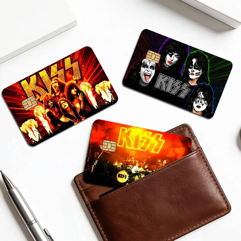 Glam GLITZY K-Kiss BAND Anime Front Cover Film Sticker Skin for Credit Debit Card Small Large Chip view 2