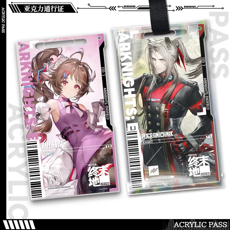 Game Arknights:Endfield Acrylic Pass Check Pendant Keychain Laevatain Wulfgard Ardelia Pogranichnik Bag Charm Xmas Birthday Gift view 4