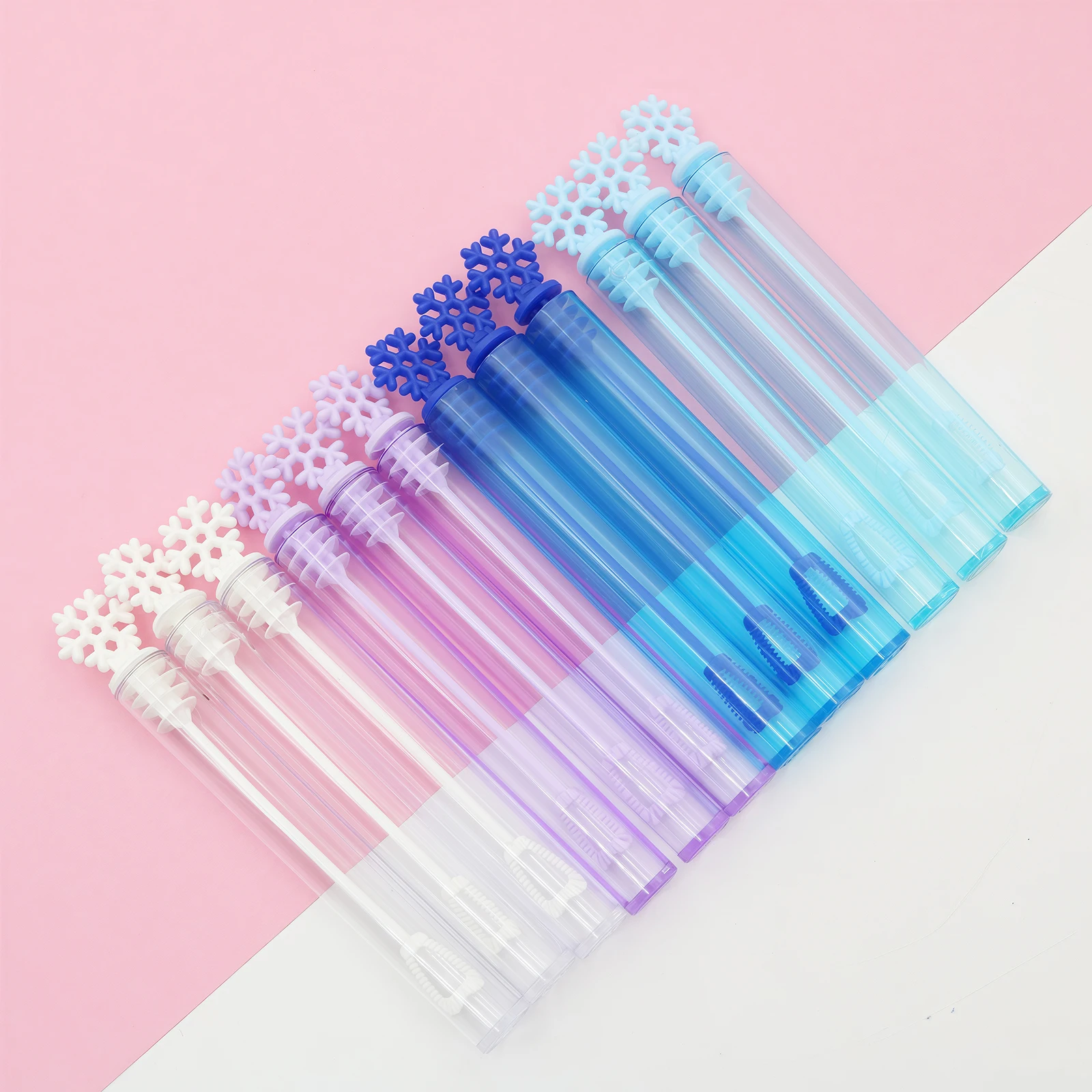 20/40 Uds. 4 colores copo de nieve Mini varitas de burbujas surtido regalos de fiesta juguetes regalos de verano al aire libre para niñas niños (sin burbujas)