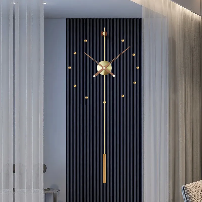 Large Metal Wall Clocks Designer Replica ChineseKorean Japanese Relaxing European Restaurant Reloj Pared Living Room Decoration