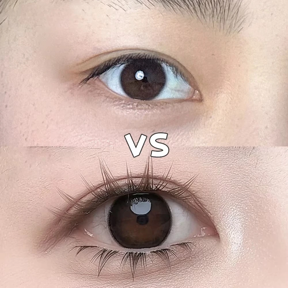 10 행 접착제 무료 갈색 낮은 속눈썹 자연 세그먼트 만화 요정 거짓 속눈썹 시뮬레이션 가짜 속눈썹 미용 메이크업 도구