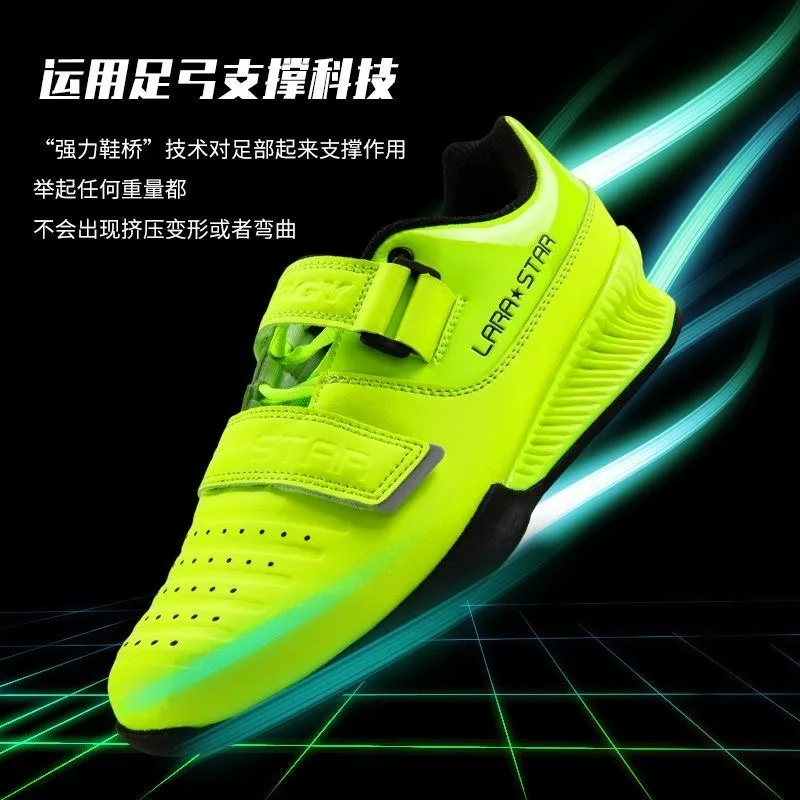 Luxury Brand Men Squat Hard Pull Shoes Top Quality Weight Lifting Training Shoe Unisex Black Green Indoor Gym Shoes Mens