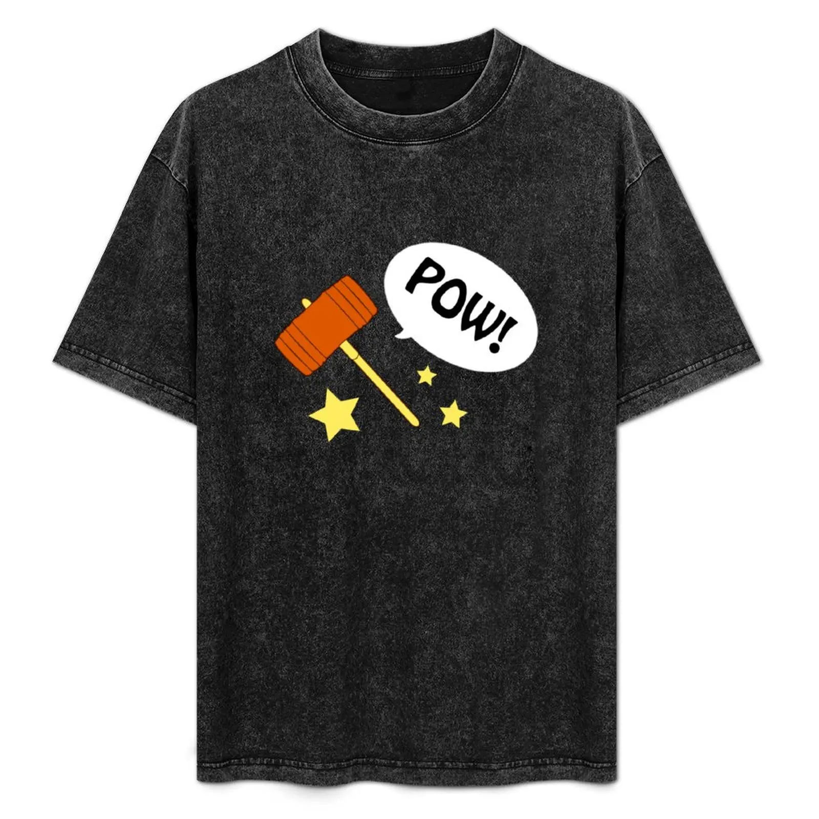

POW hammer! T-Shirt Large Size Short Sleeve T-Shirt