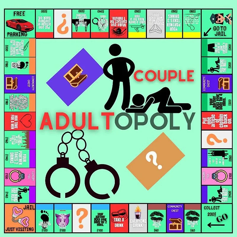 Настольная игра Adultopoly для пар, Веселая Игра на свидание для взрослых, Интерактивная карта для взаимоотношения, игровые Разговорные карты для пар