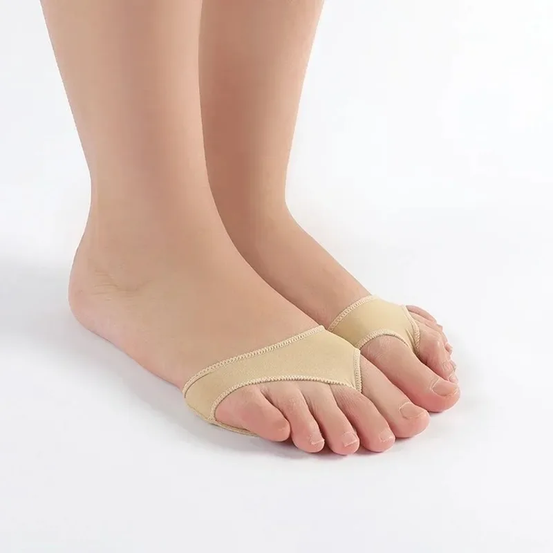 1 par de almofadas de cinco dedos do antepé para mulheres, salto alto, meia palmilhas, cuidados invisíveis da dor nos pés, absorve choque, meias, inserções de almofada do dedo do pé