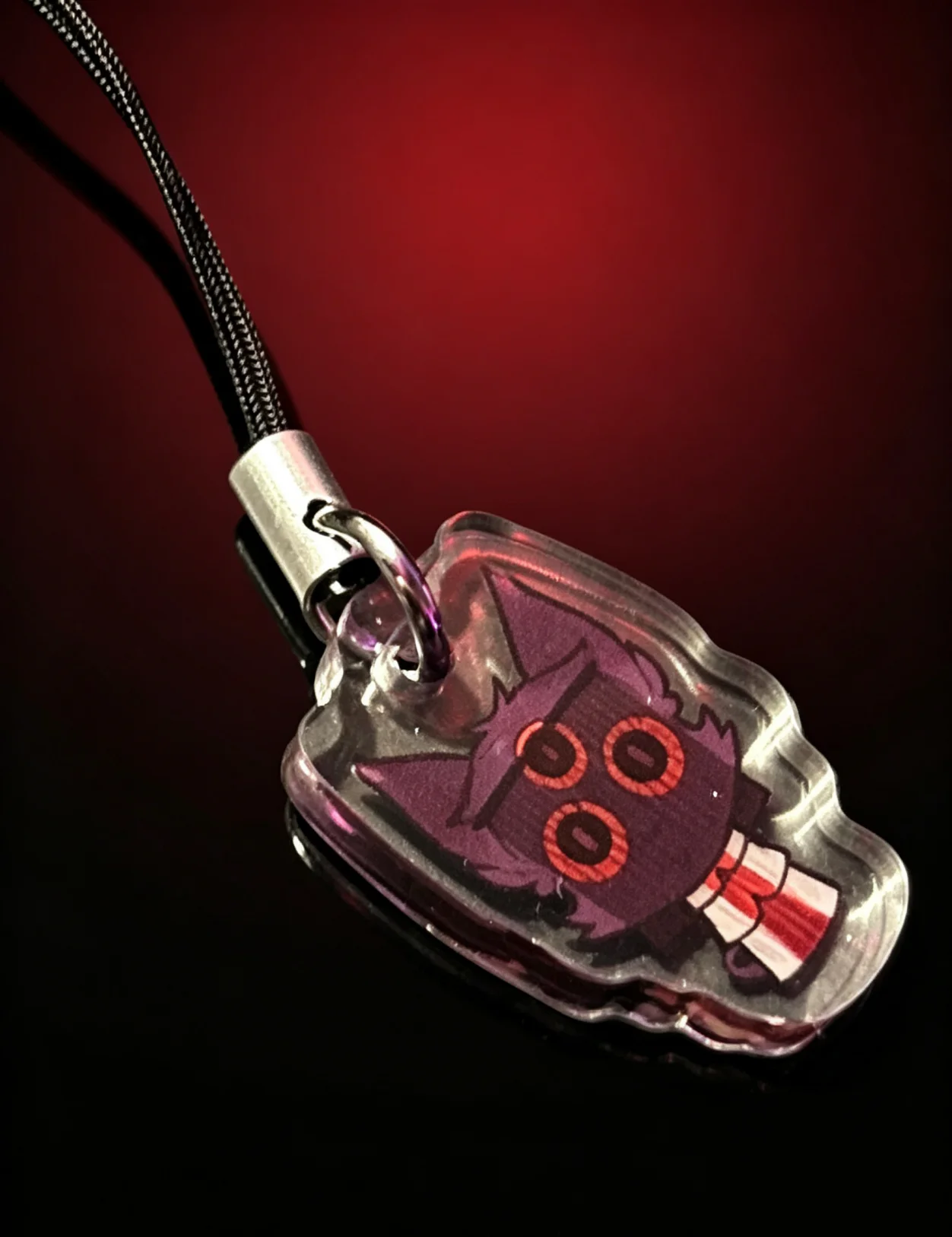 Cute Lamb Cartoon Acrylic Phone Charm, Mini Clear Acrylic Strap, Anime Character Bag Pendant Gift Cult of the Lamb Small Acrylic