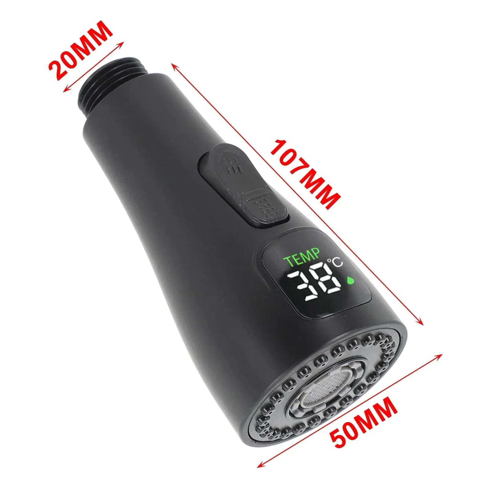 

Kitchen Faucet Sprayer Nozzle Pull Out Sink Water Tap LED Temperature Display Nozzle Water Saving Bathroom Basin Connector