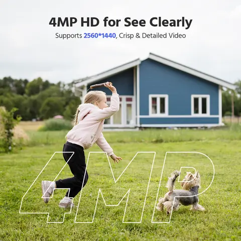 Annke 4MP Solar Pan/Tilt Security Camera with Color Night Vision, IP65