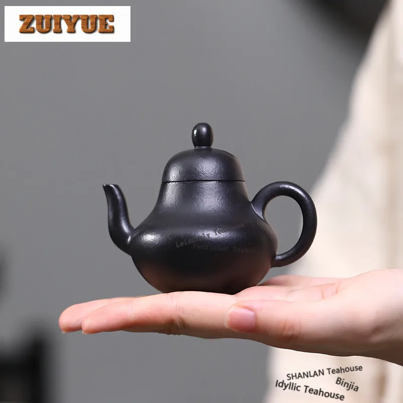 

70ml Ancient Yixing Purple Clay Teapots Handmade Si Ting Pot Raw Ore Zhu Mud Cover Gray Tea Maker Kettle Chinese Zisha Tea Set