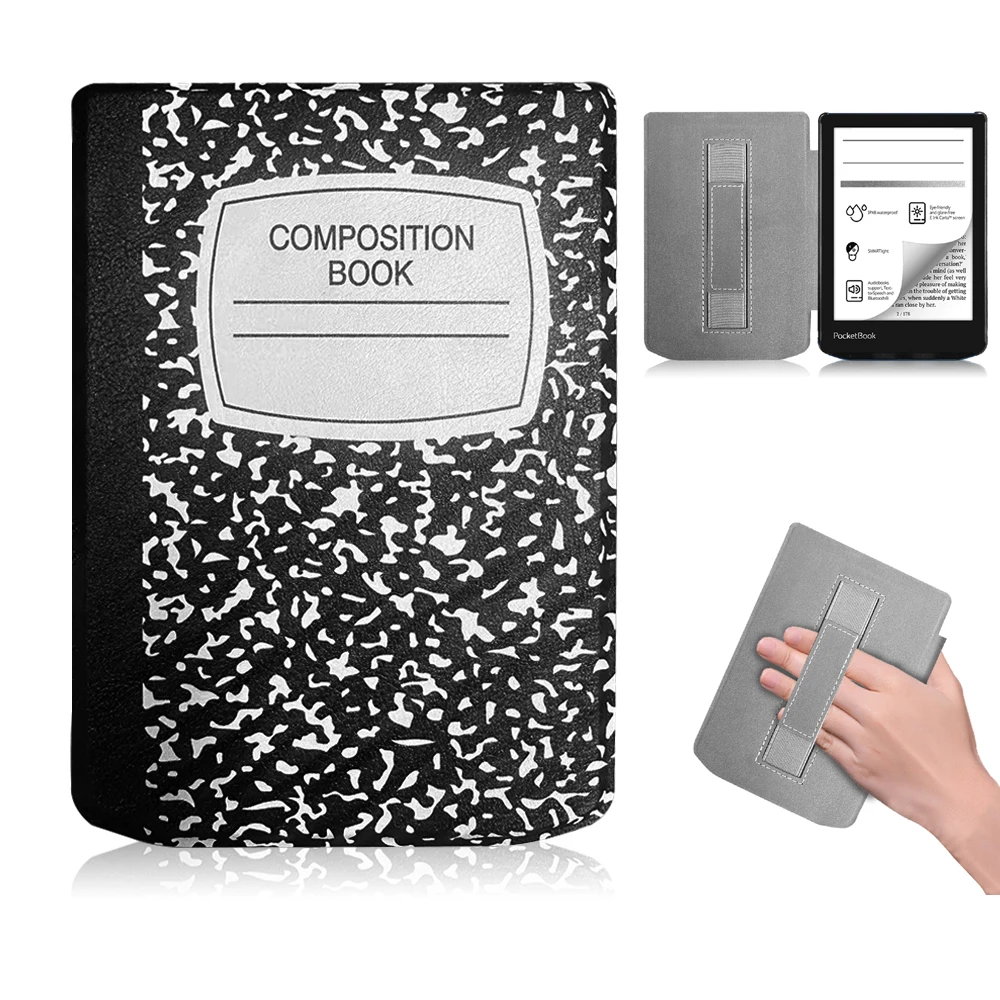 Image of Hülle für PocketBook Verse Lite Pro Color 6' EBook Smart PB619 PB634K3 PB634 PB629 Stoßfeste Hartschalen-PC-Rückabdeckung mit Handschlaufe