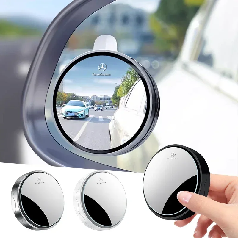 2Pcs 360 Degree Adjustable Blind Spot Mirror For Mercedes Benz C180 C200 C260 C300 W108 W124 W126 W140 W168 W169 Accessories