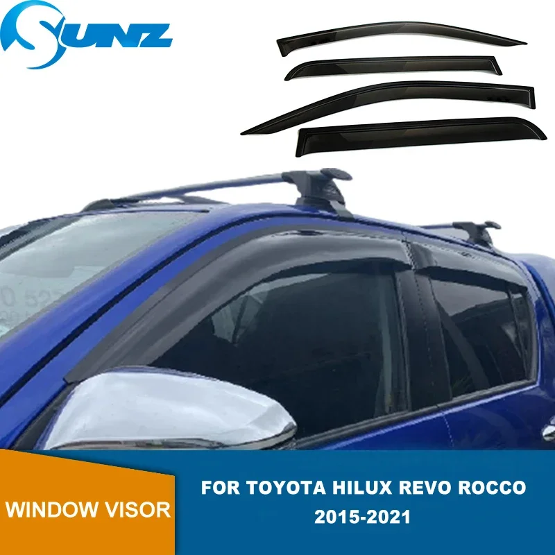 Window Visor For Toyota Hilux Revo Rocco 2015 2016 2017 2018 2019 2020 2021 2022 Sun Rain Guard Deflector Windshield Accessories