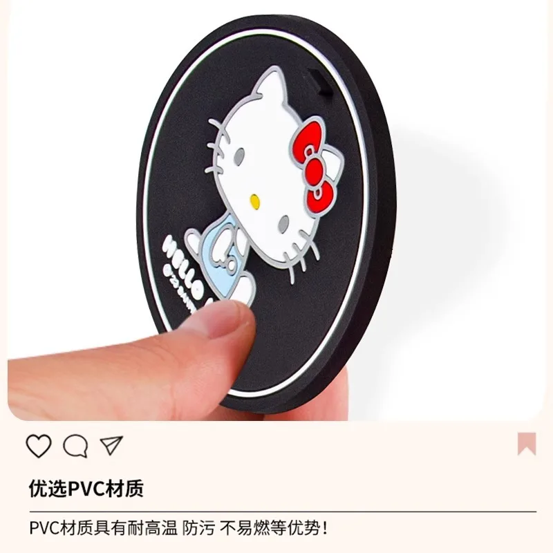 Hello Kitty Car Auto Cup Holder Anti Slip Insert Coasters Pads Interior Accessories For Most Cups Accessories view 3