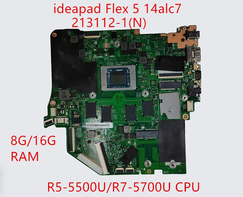 

Материнская плата для ноутбука Lenovo IdeaPad Flex 5 14ALC7 с процессором R5 R7, оперативной памятью 8 ГБ 16 ГБ, 213112-1\213112-1N, 100% протестирована, в хорошем состоянии.