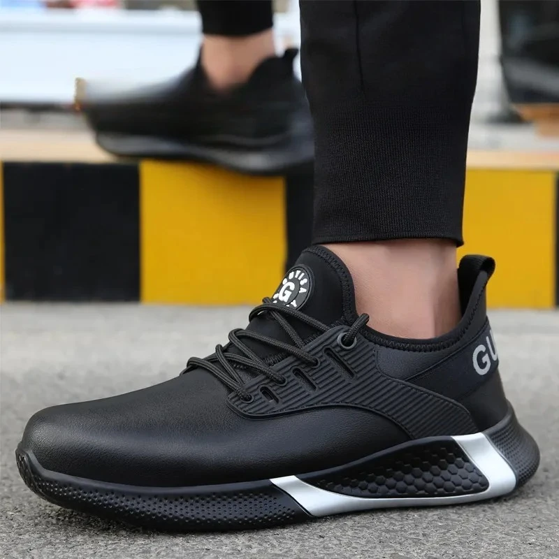 

waterproof safety shoes leather work shoes safety sneakers for men anti spark working shoes with protection steel toe work boots