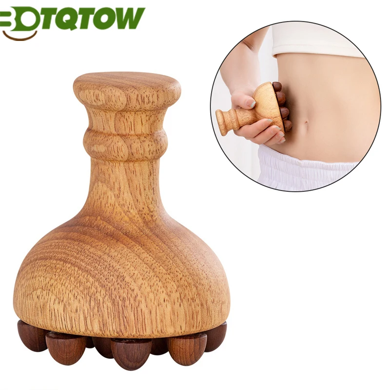 

1PCS Wood Therapy Mushroom Massage Tools,Wooden Mushroom Massager,Anti Cellulite Therapy Massage Cup Tools for Body Shaping