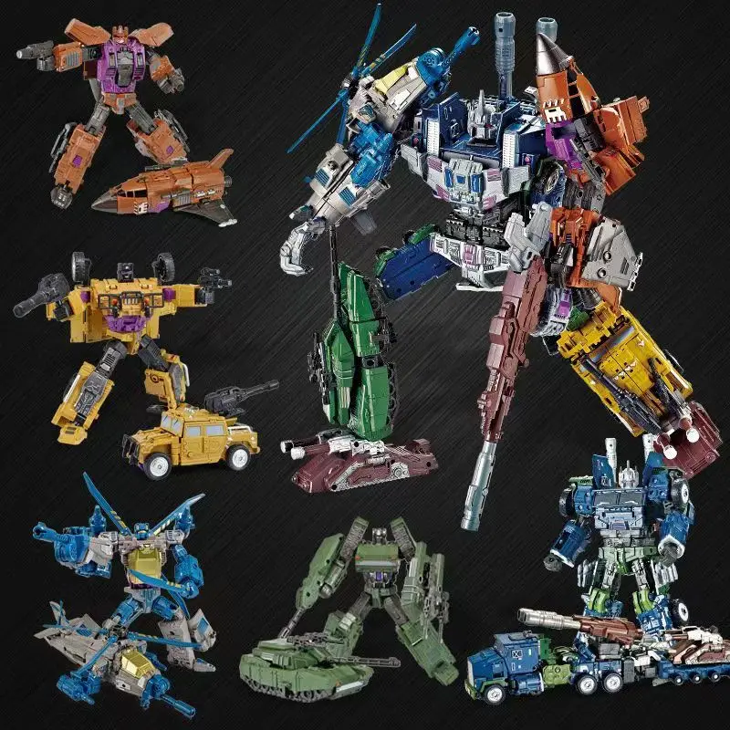 Transformation JinBao Bruticus Warbotron Mixture Hercules Car People 5 IN 1 Combination Enlarged Version Action Figure Robot Toy