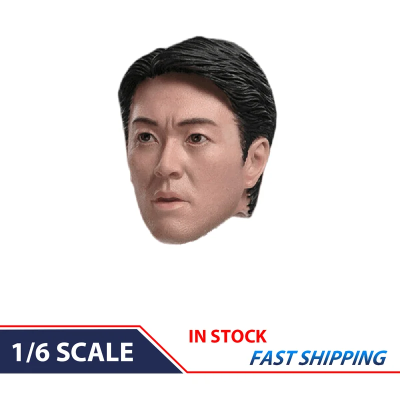 1/6 Asian Male Actor Stephen Chow Head Carved Sculpt For 12