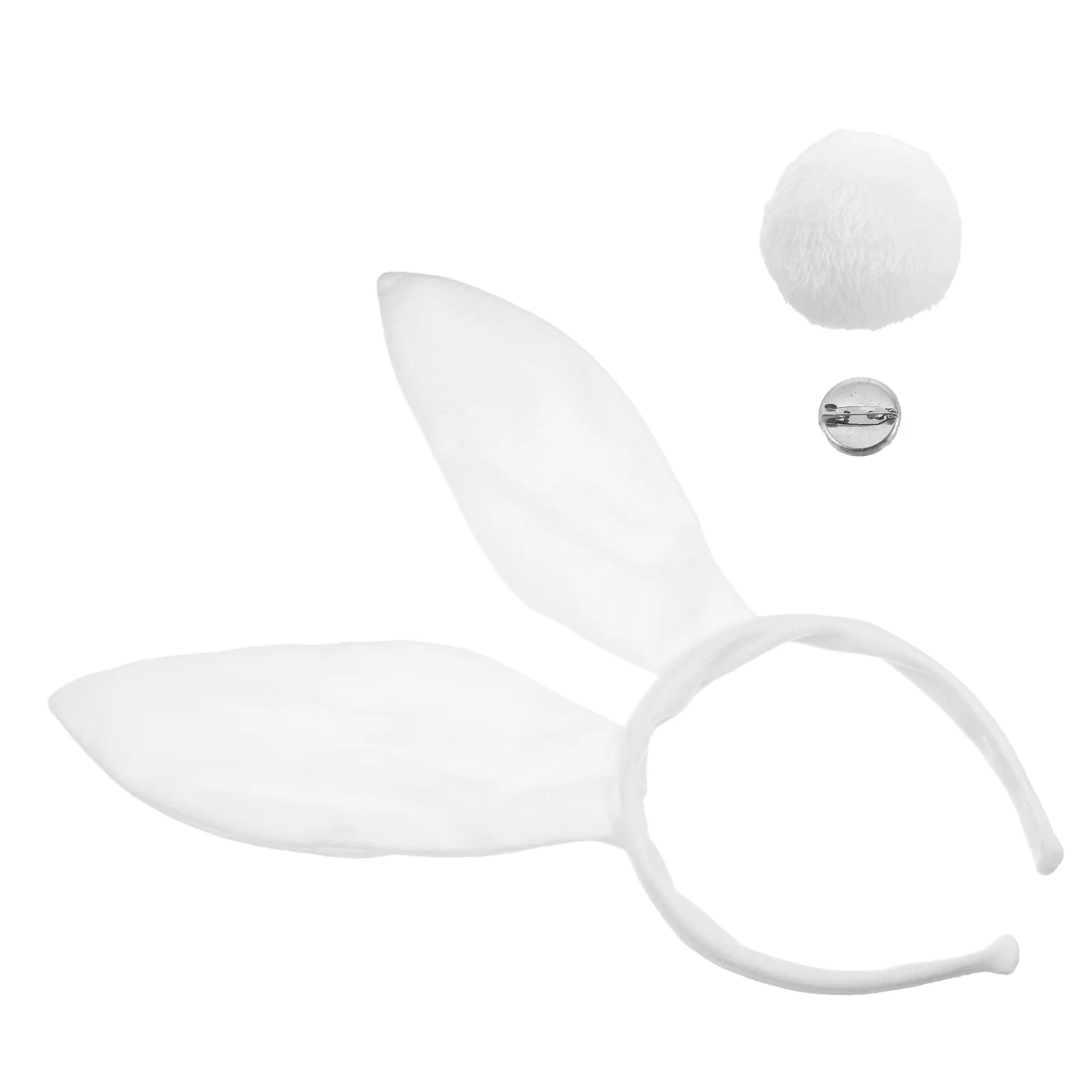 

1 set Rabbit Headband Bunny Tail Costume Accessories Easter Bunny Tail Party Hairband Soft Comfortable Design