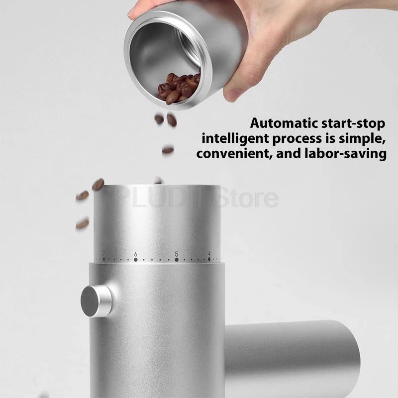 Penggiling Kopi Listrik 200W 110V/220V Portabel Penggiling Biji Kopi Burr Kerucut Penyesuaian Tanpa Tingkat untuk Espresso Pour Over