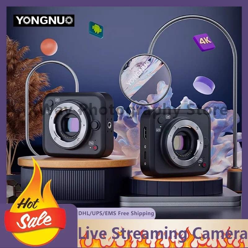 

Yongnuo Yn433Ii Профессиональная камера для потокового вещания в реальном времени, видеозапись высокой четкости, удобный сменный объектив, формат M4/3
