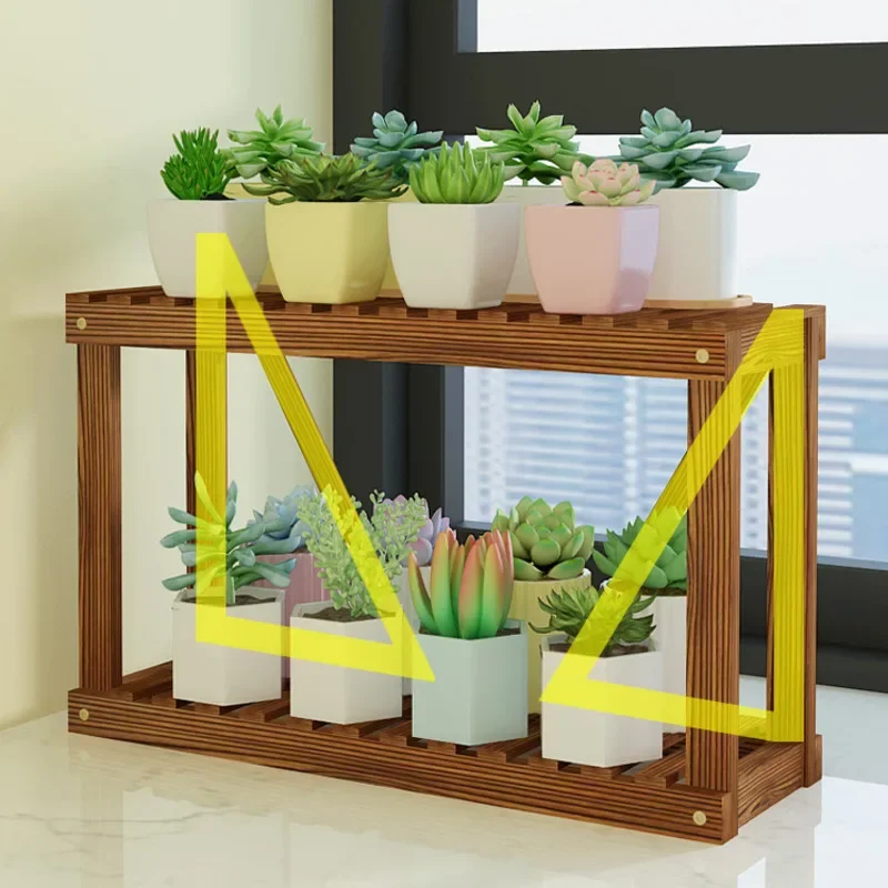 Pot Holder For Plants 2 Layers Window Seedling Shelf Succulent Flower Rack Indoor Furniture Storage stand Living Room Simple