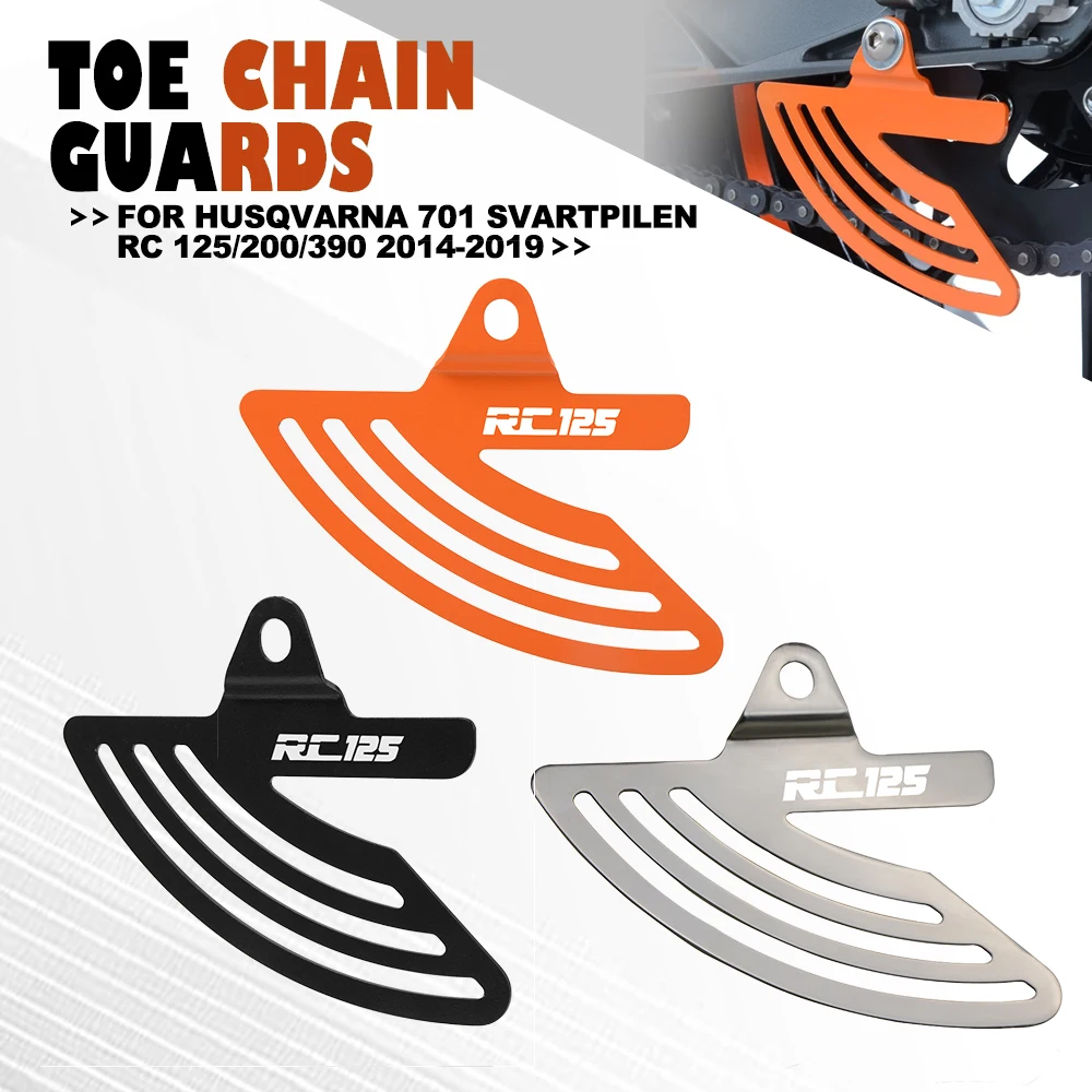 

For Husqvarna 701 Svartpilen 701 Vitpilen RC 125/200/390 2014-2019 Chain Cover Motorcycle Toe Chain Guards Front Sprocket Guard