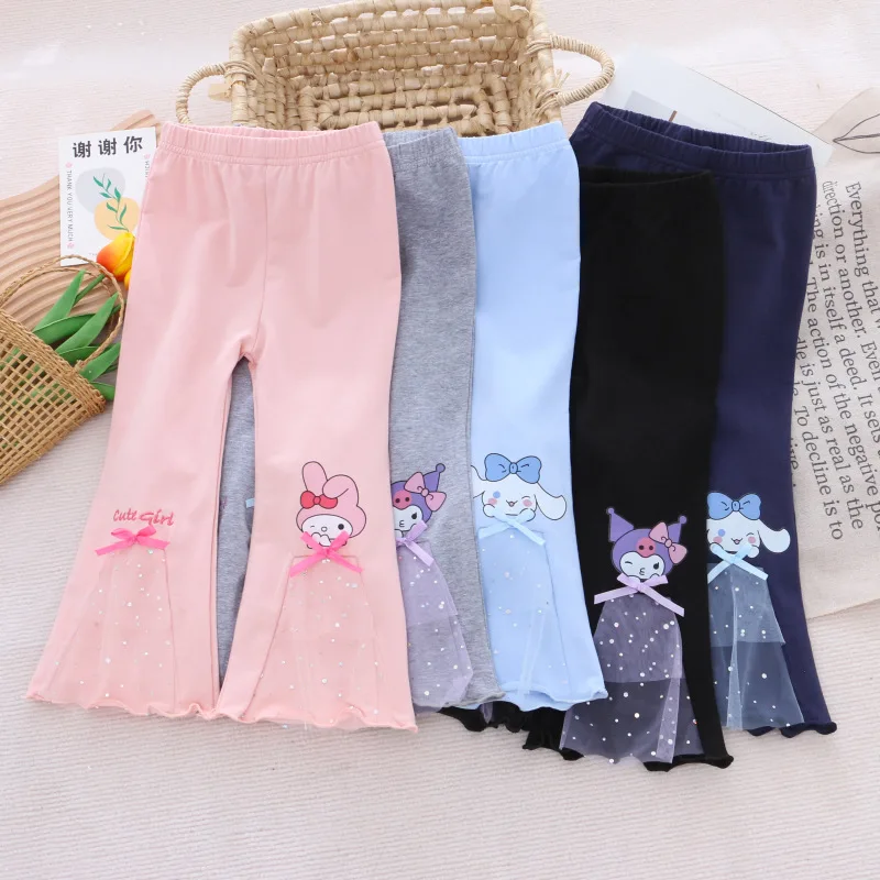 Sanurgente Cinnamoroll-Pantalon anti-moustique pour enfants, Mymelody Kuromi, FJCotton, Spring At, viser pour enfants, Automne, Fille, Garçon