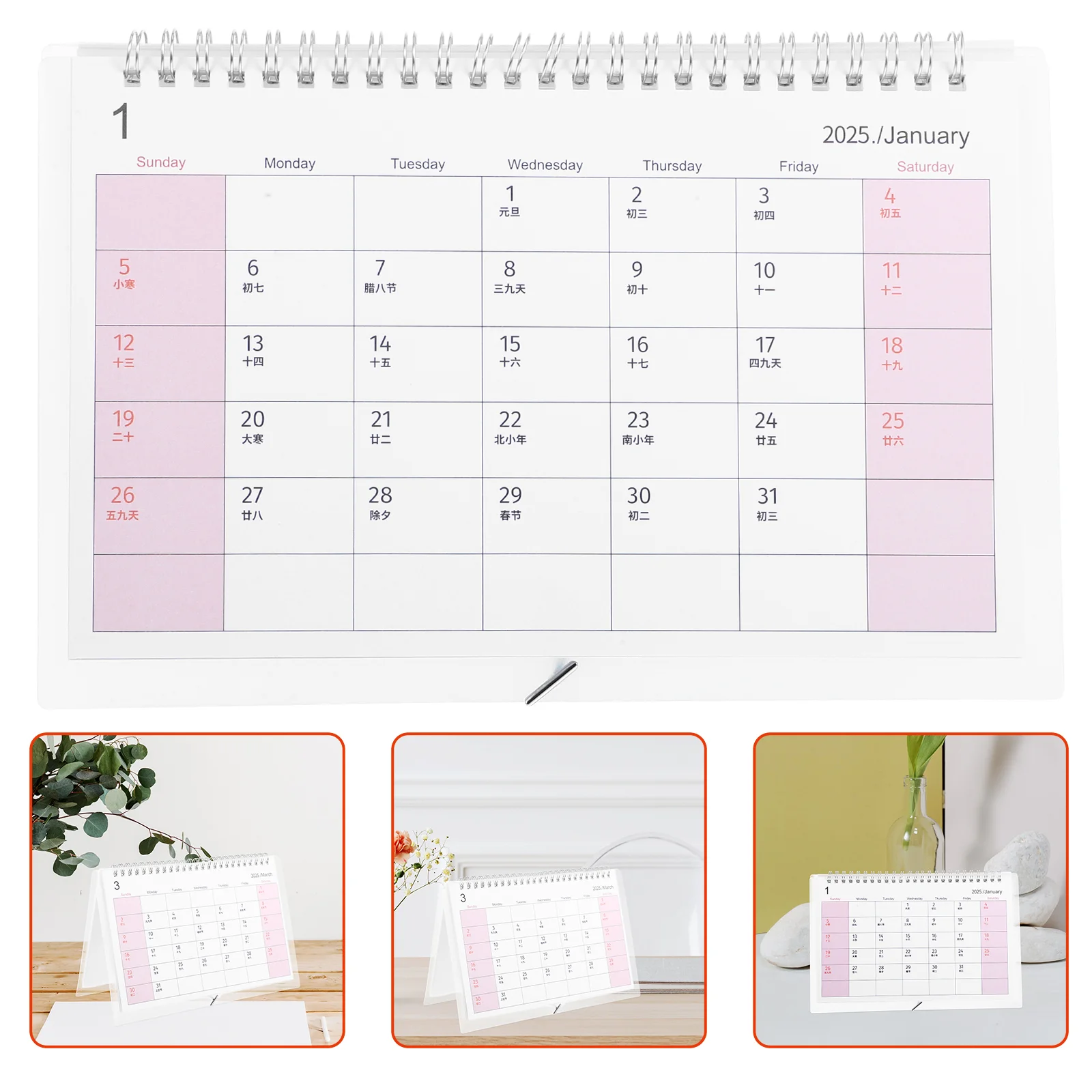 

Desk Calendar 2025 Desktop Calendar Standing Flip Calendar Standing Flip Calendars Planner Calendar for Home and Office