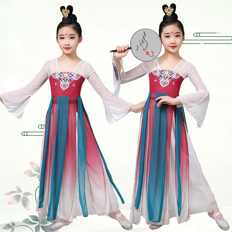 

Chinese Style Classical Dance Costume Girls Traditional Ancient Hanfu Clothing Girl Han Dynasty Dance Wear Fairy Oriental Dance