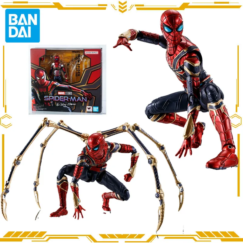 

Bandai Original S.H.Figuarts Spider-Man：No Way Home Iron Spider Action Figure Toys for Boys Girls Gift Collectible Ornaments